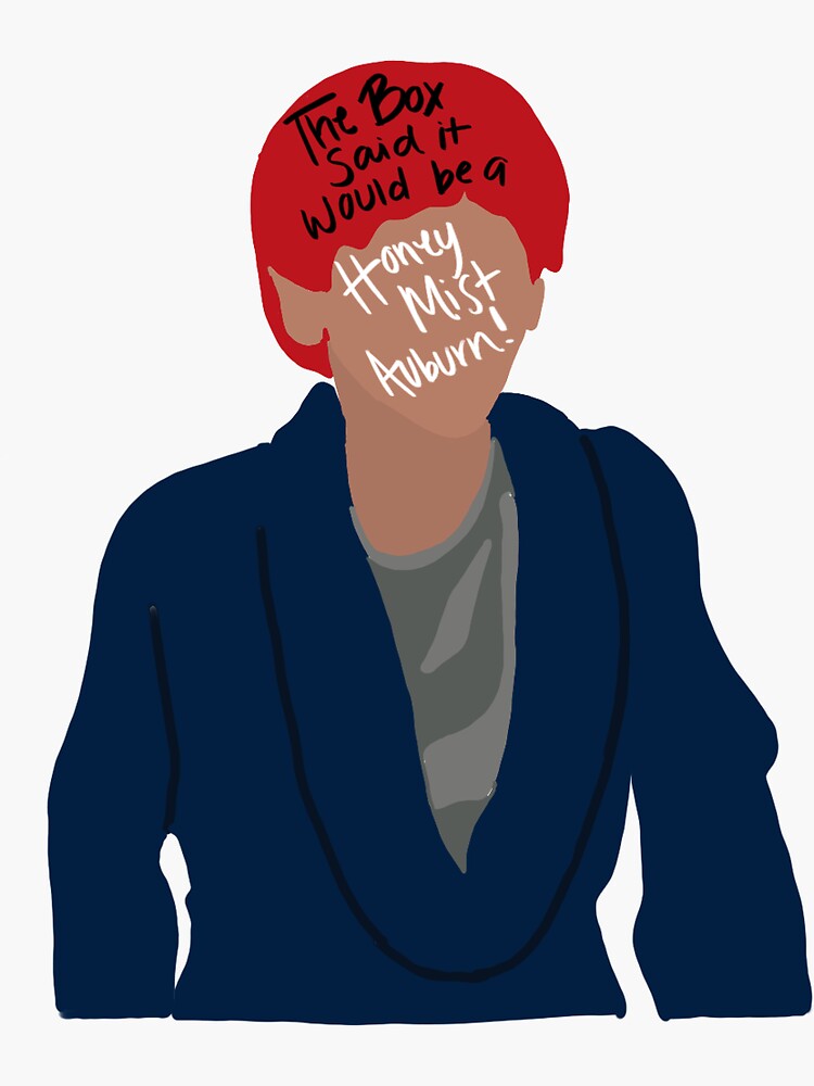 "honey, you missed auburn big time" Sticker for Sale by Illustraeah