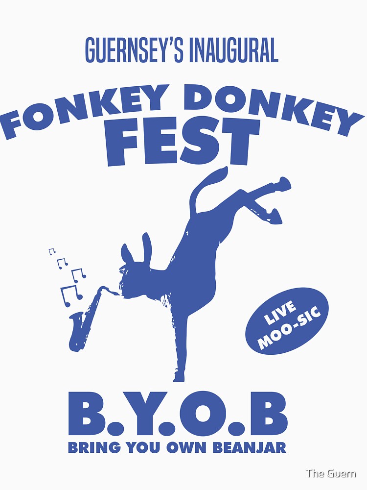 Thumbnail 5 of 5, Long Sleeve T-Shirt, Fonkey Donkey - Blue designed and sold by The Guern.