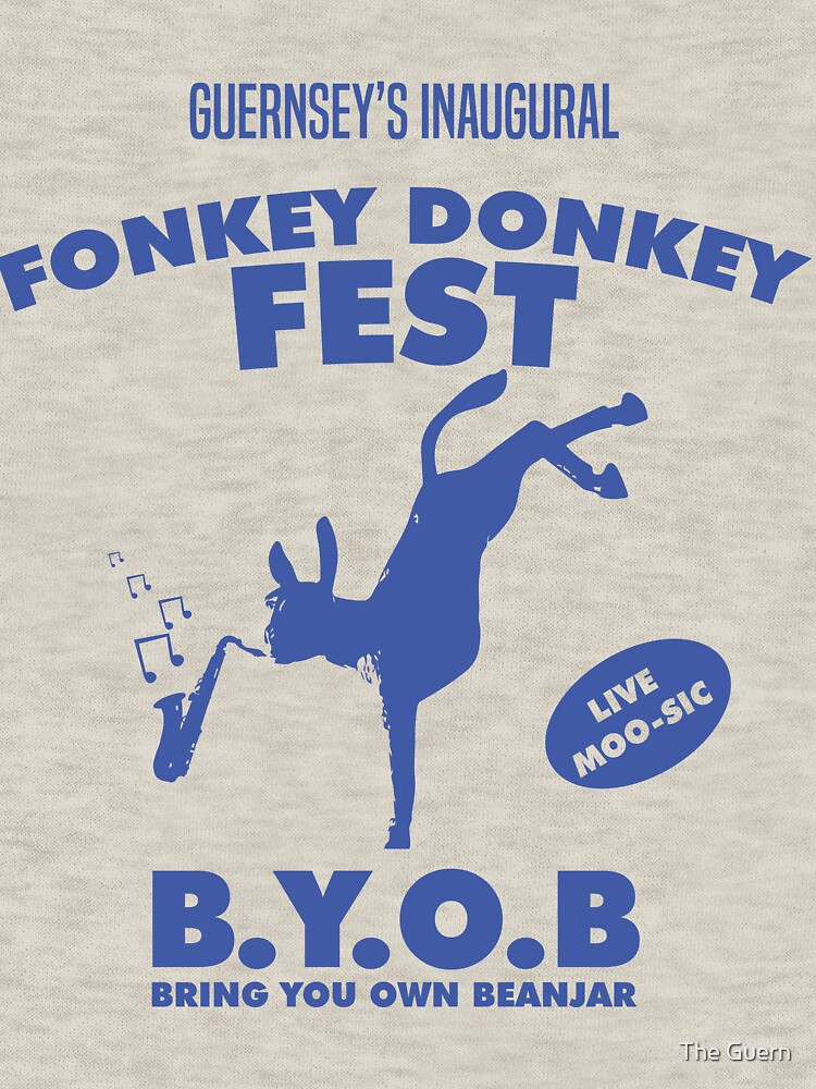Thumbnail 5 of 5, Pullover Hoodie, Fonkey Donkey - Blue designed and sold by The Guern.