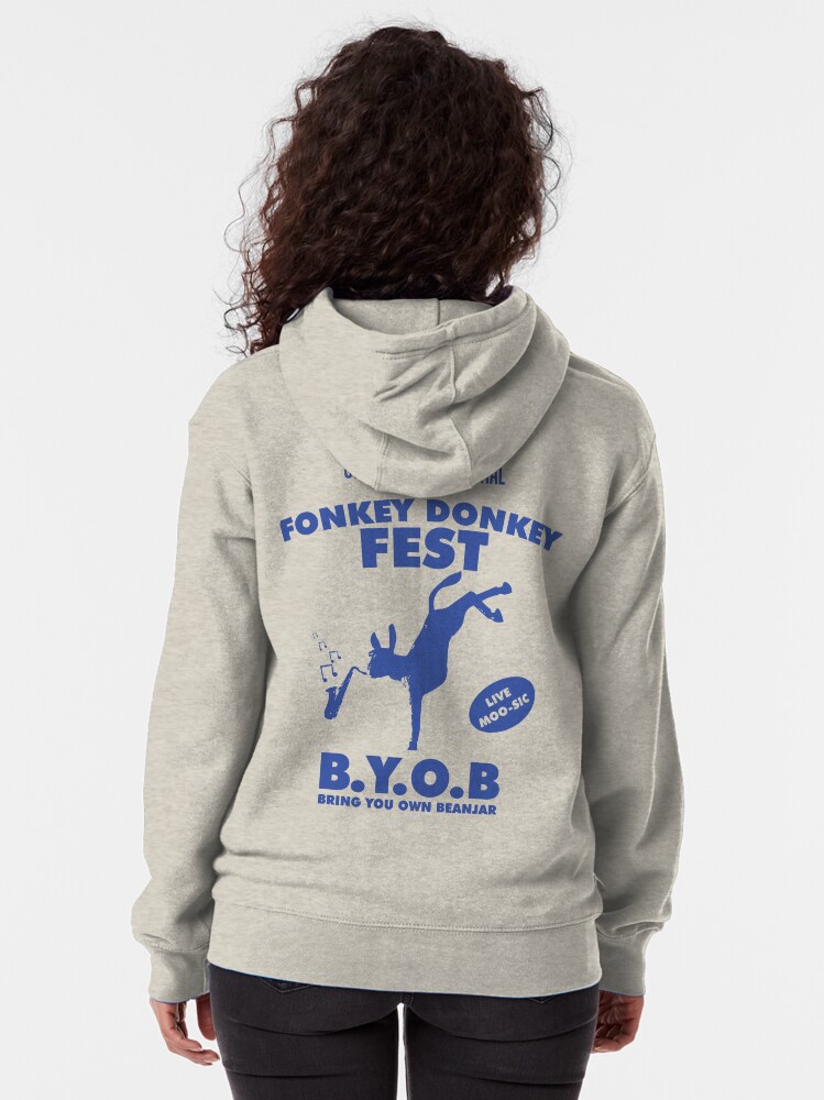 Alternate view of Fonkey Donkey - Blue Zipped Hoodie