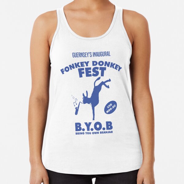 Fonkey Donkey - Blue Racerback Tank Top