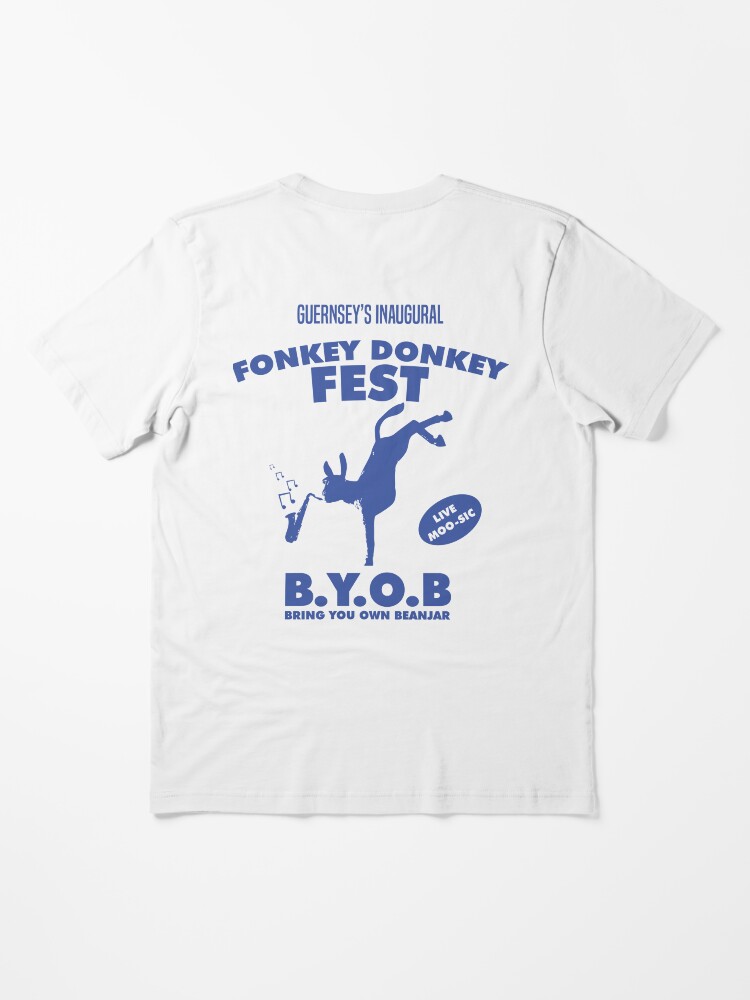 Alternate view of Fonkey Donkey - Blue Essential T-Shirt