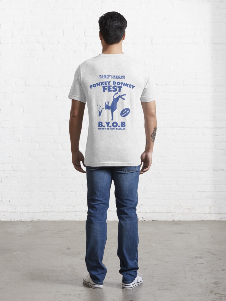 Alternate view of Fonkey Donkey - Blue Essential T-Shirt