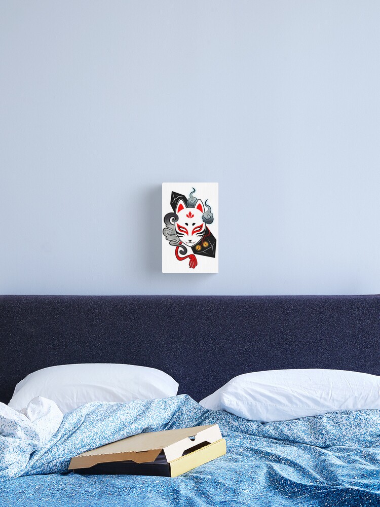 Japanese Aesthetic Kitsune Fox Mask Art Art Board Print for Sale by  EchoLotus