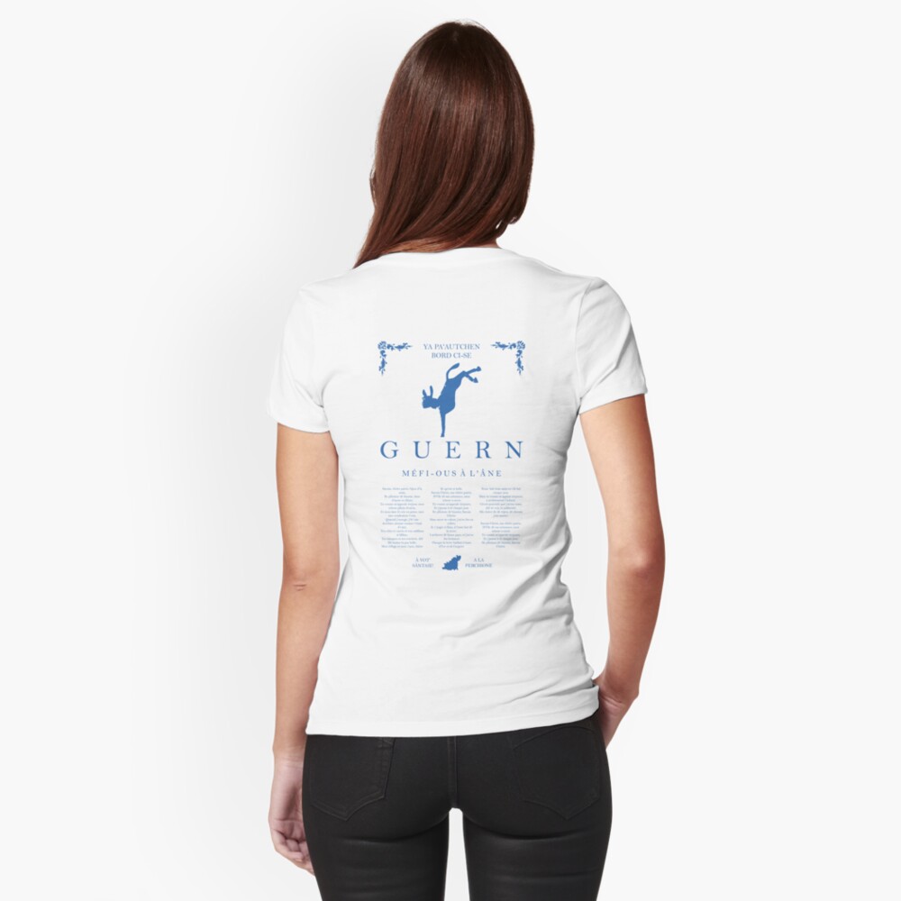 Beware of the Donkey - Blue Fitted T-Shirt