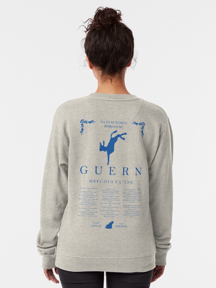 Alternate view of Beware of the Donkey - Blue Pullover Sweatshirt