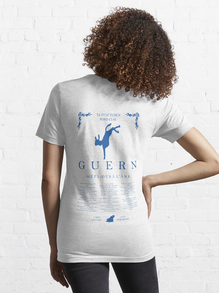 Alternate view of Beware of the Donkey - Blue Essential T-Shirt