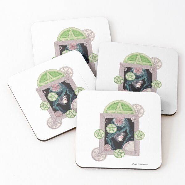 Item preview, Five of Pentacles - Cinco de Pentaculos  designed and sold by tarotmuertos.