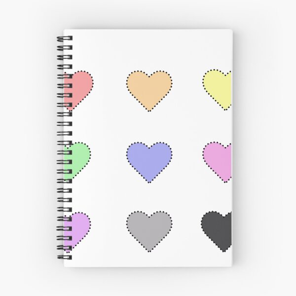 Aperçu de l'œuvre Pack d'autocollants coeurs pastel créée et vendue par ShadowstarArt.