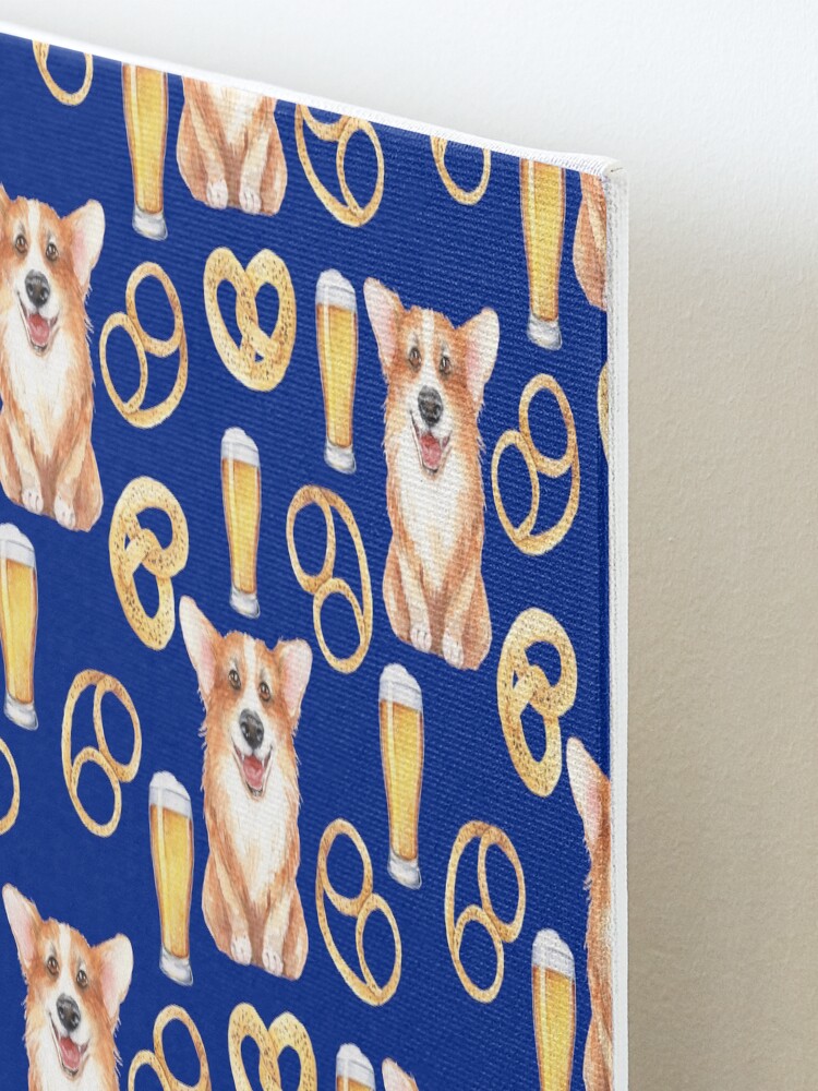 Alternate view of Corgi on Original Bavarian Oktoberfest Mounted Print