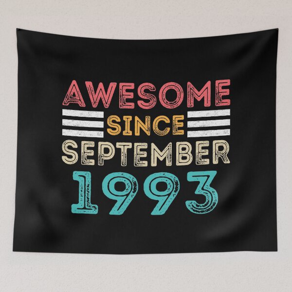 Item preview, Retro Vintage 27th Birthday - Awesome Since September 1993 designed and sold by meedTee.