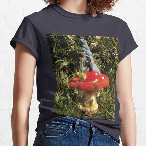 Hookah smoking caterpillar needle felt sculpture Classic T-Shirt