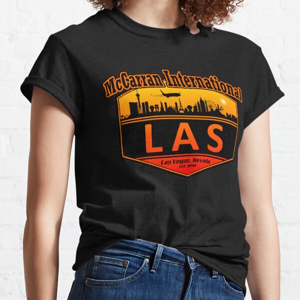 Women's T-Shirt, Thin Blue Line Las Vegas Skyline