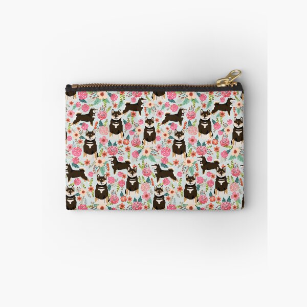 Item preview, black and tan shiba inu dog floral - vintage florals, floral pet, cute dog, shiba, doge designed and sold by PetFriendly.
