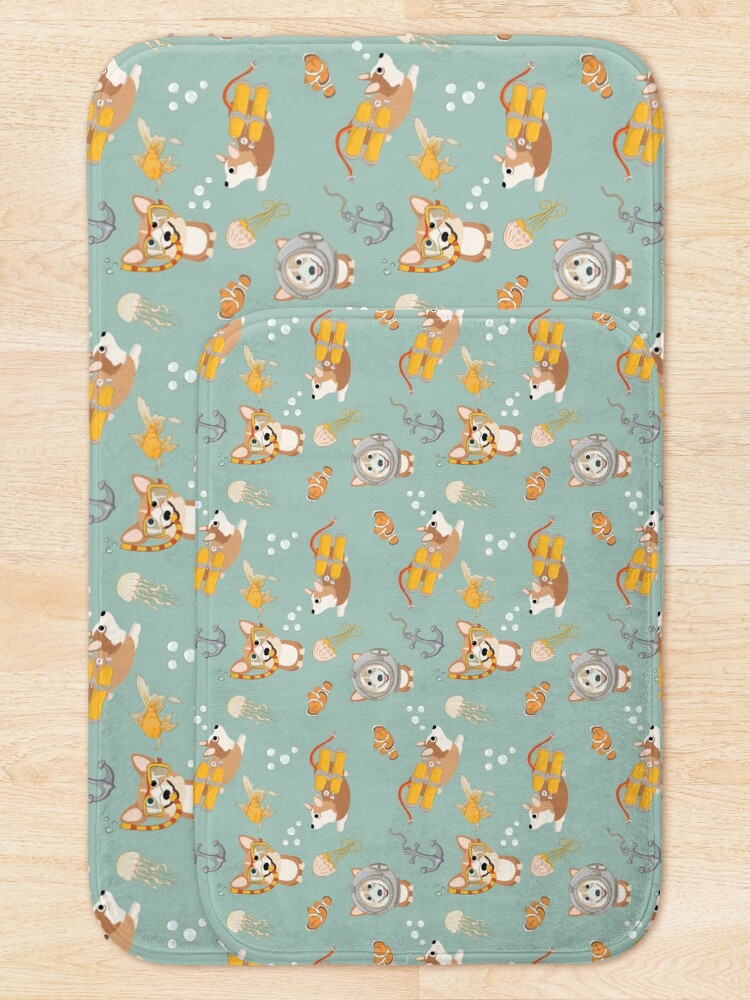 Alternate view of My Corgi World - Majesty Pembroke - Cute welsh cardigan corgis are diving Bath Mat