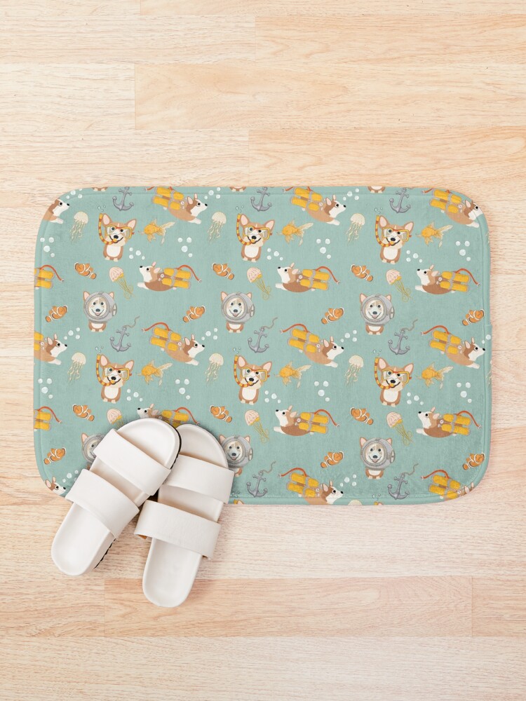 Alternate view of My Corgi World - Majesty Pembroke - Cute welsh cardigan corgis are diving Bath Mat