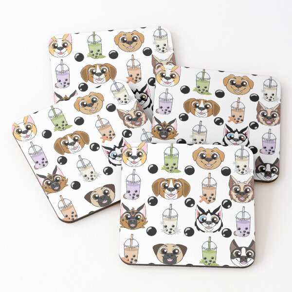 Item preview, Dog & Boba pattern designed and sold by BobaPuma.
