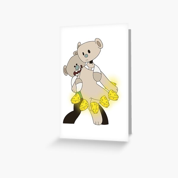 Bear Alpha Roblox Wallce Cheese God Greeting Card By Queenstorm Redbubble - cheese bear roblox
