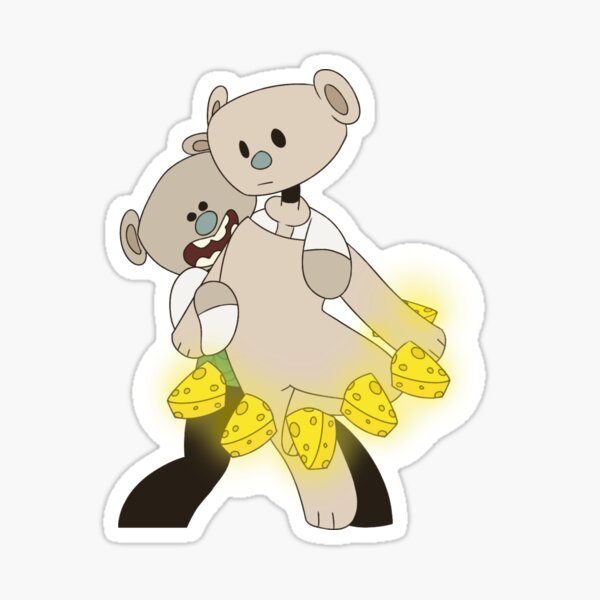 Chattering Teeth By Bear Sticker By Cheedaman Redbubble - roblox bear sam walk