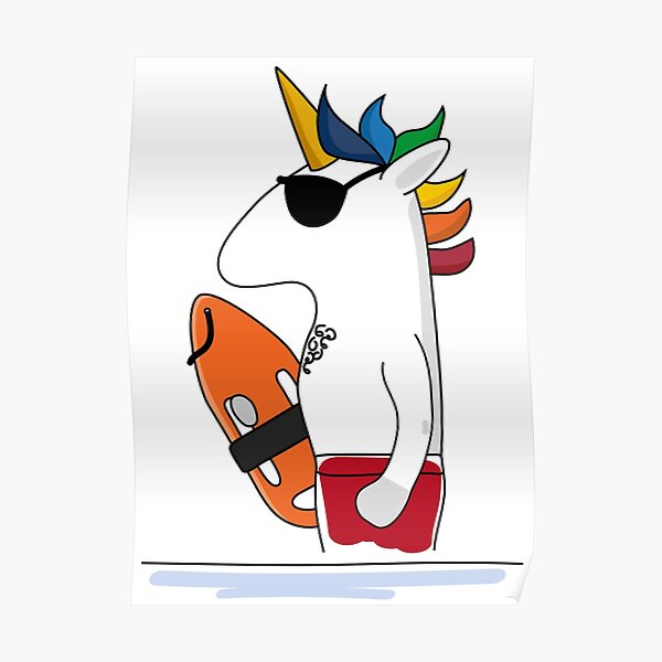 Lifeguard unicorn Poster