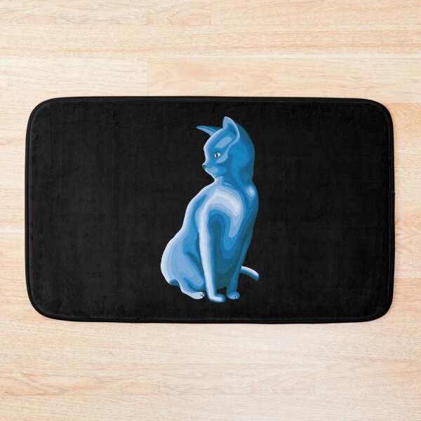 Item preview, Cat Contour Line Art - Icy Blue designed and sold by yellowkats.