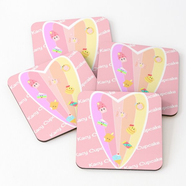 Item preview, Kacy Cupcake Characters in a Rainbow Style Heart designed and sold by KacyCupcake.