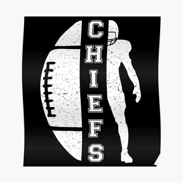 Kansas City Chiefs Distressed Football Half Player SVG