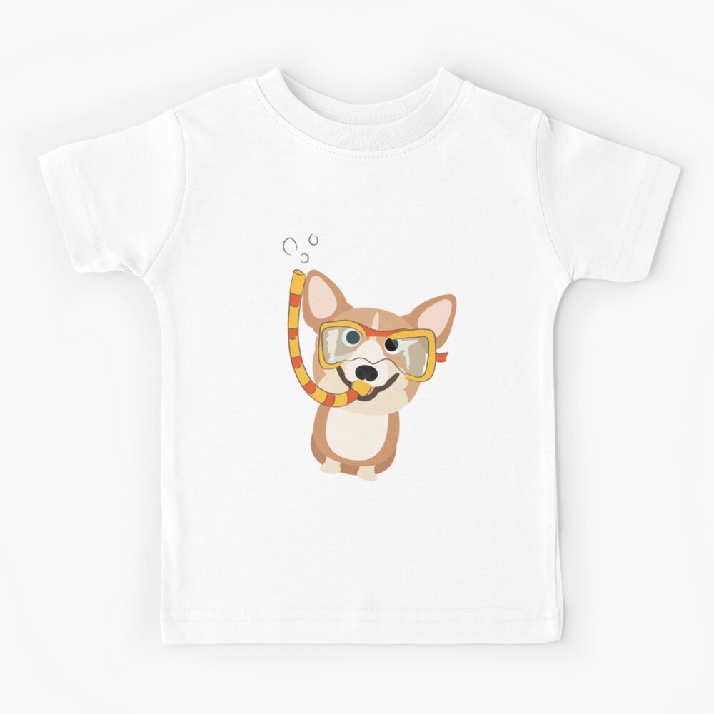 My Corgi World - Majesty Pembroke - Cute welsh cardigan corgis is diving I Kids T-Shirt