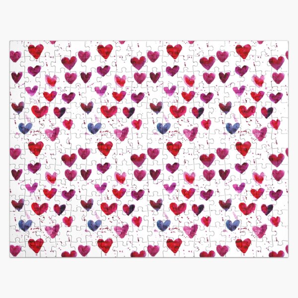 Hearts in Watercolour Jigsaw Puzzle