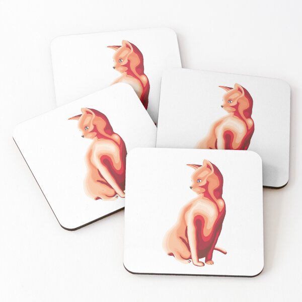 Item preview, Cat Contour Line Art - Orangy Red designed and sold by yellowkats.