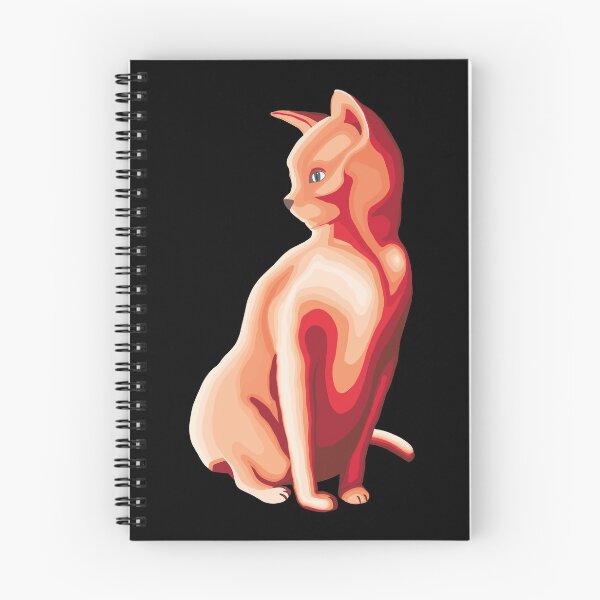 Item preview, Cat Contour Line Art - Orangy Red designed and sold by yellowkats.