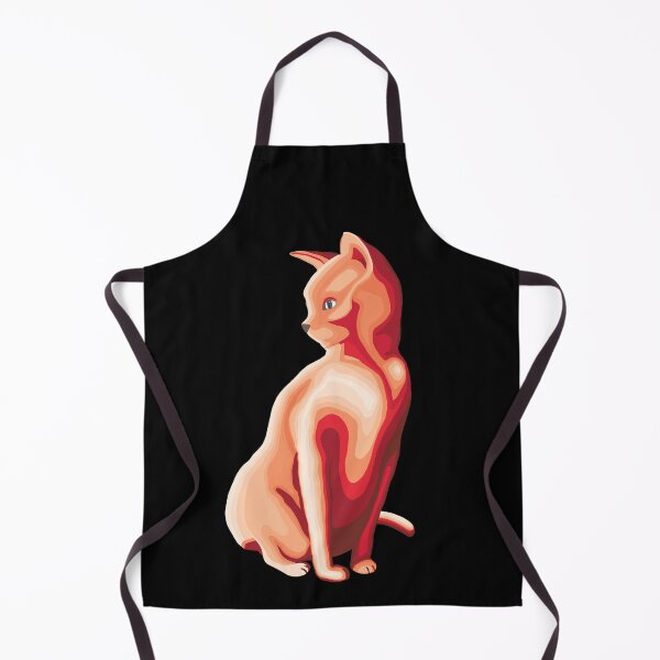 Item preview, Cat Contour Line Art - Orangy Red designed and sold by yellowkats.