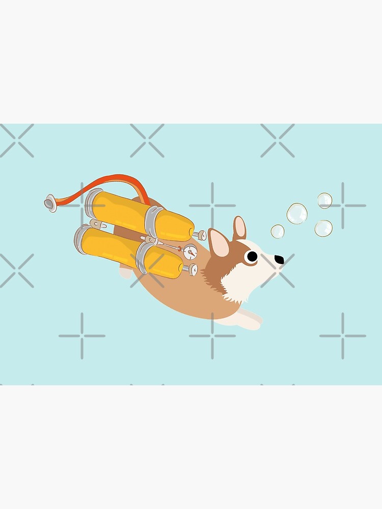 My Corgi World - Majesty Pembroke - Cute welsh cardigan corgis is diving II by Corgiworld