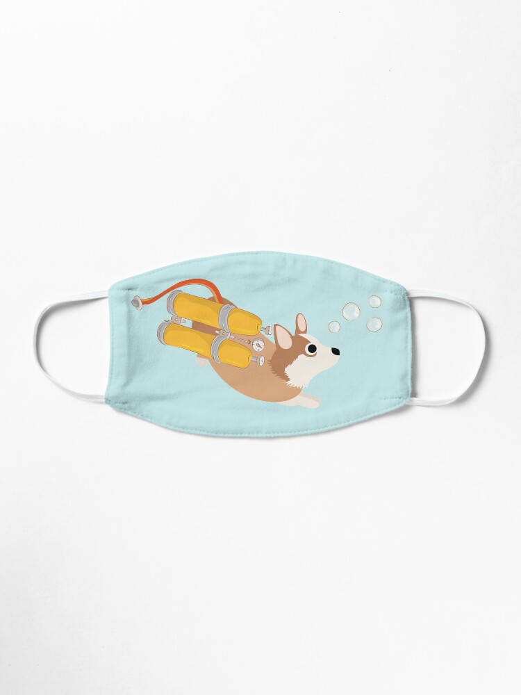 Alternate view of My Corgi World - Majesty Pembroke - Cute welsh cardigan corgis is diving II Mask