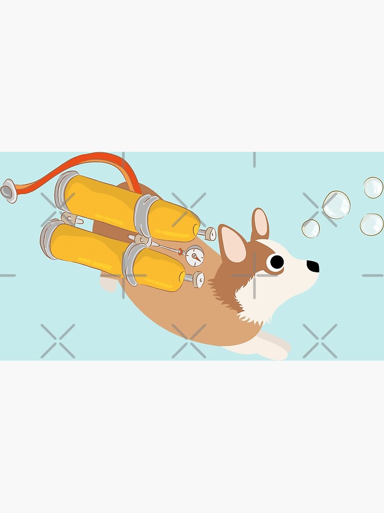 My Corgi World - Majesty Pembroke - Cute welsh cardigan corgis is diving II by Corgiworld
