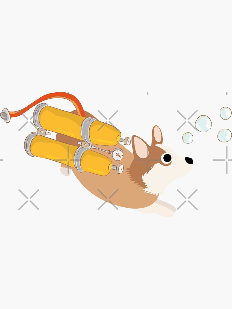 My Corgi World - Majesty Pembroke - Cute welsh cardigan corgis is diving II by Corgiworld