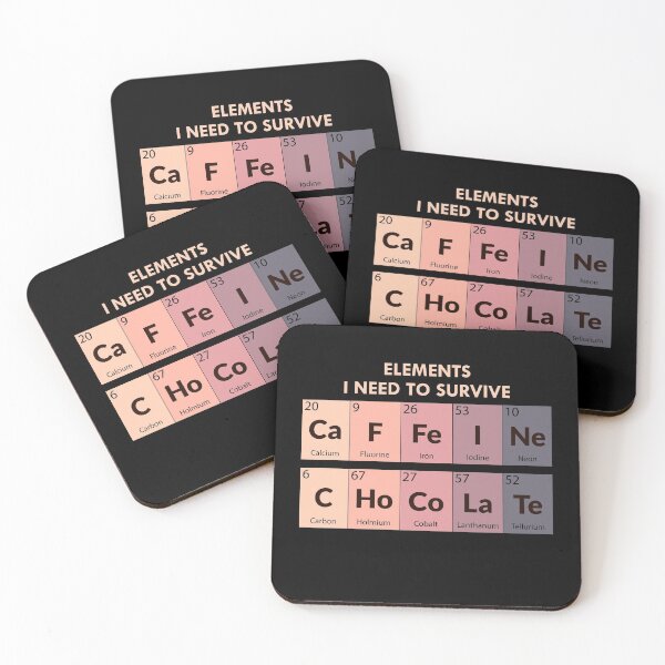 Item preview, Chocolate Caffeine Coffee Lovers Periodic Table designed and sold by TastefulTees.