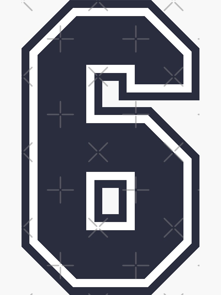 36 Navy Grey Red Sports Number Thirty-Six Sticker for Sale by HelloFromAja