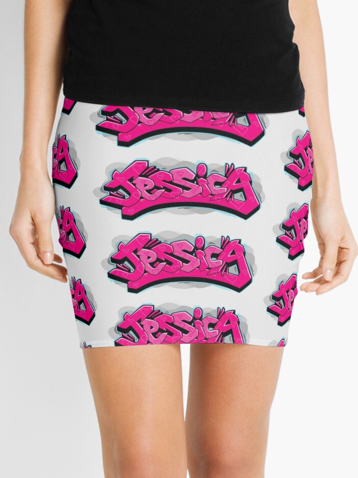 Jessica Graffiti Name Mini Skirt for Sale by NameGraffiti