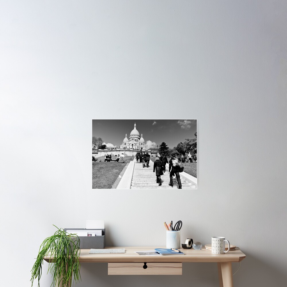 Journey of a thousand steps - Sacre Cour - Paris, France Poster