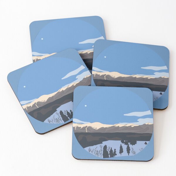Item preview, Snowy Mountains Circle designed and sold by designby-maddie.