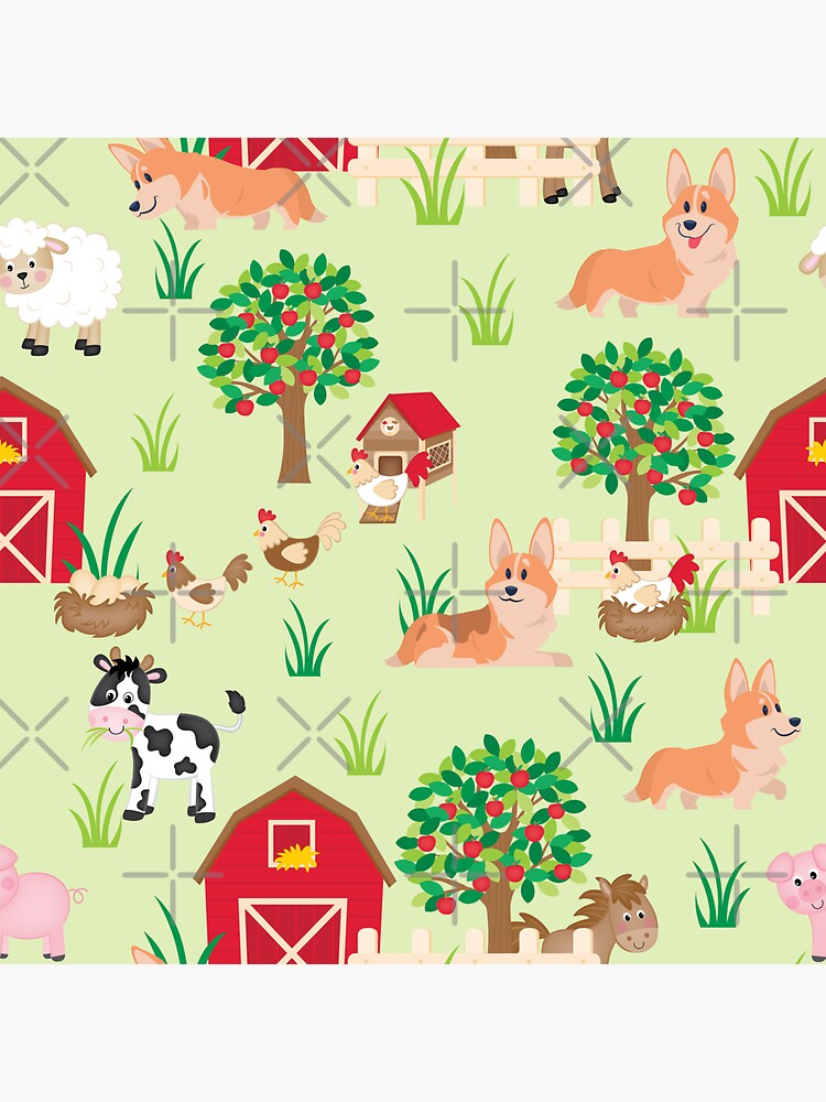 corgis on the farm by Corgiworld