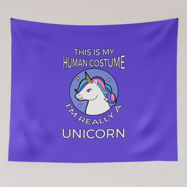 Item preview, This Is My Human Costume - Unicorn Edition III designed and sold by Lemon Pepper.