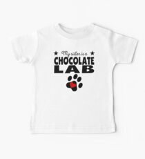 Camiseta para bebés My Sister Is A Chocolate Lab