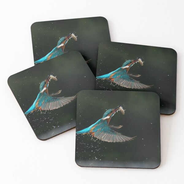 Item preview, Kingfisher with fish designed and sold by Tori Andrews.