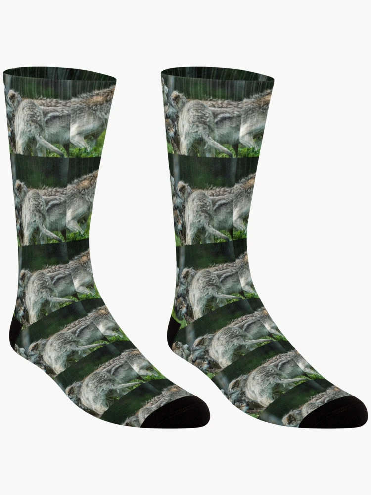 Thumbnail 3 of 5, Socks, Timber Wolves Playing designed and sold by WolvesOnly.