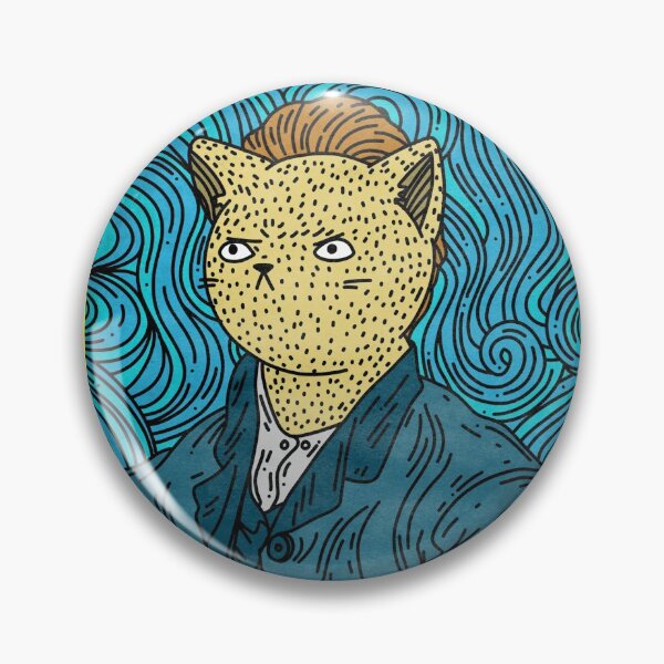 Item preview, Original Vanmeow -  Van Gogh Self Portrait - Illustration pun designed and sold by KauzSL.
