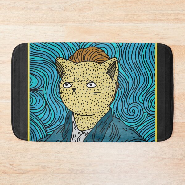 Item preview, Original Vanmeow -  Van Gogh Self Portrait - Illustration pun designed and sold by KauzSL.