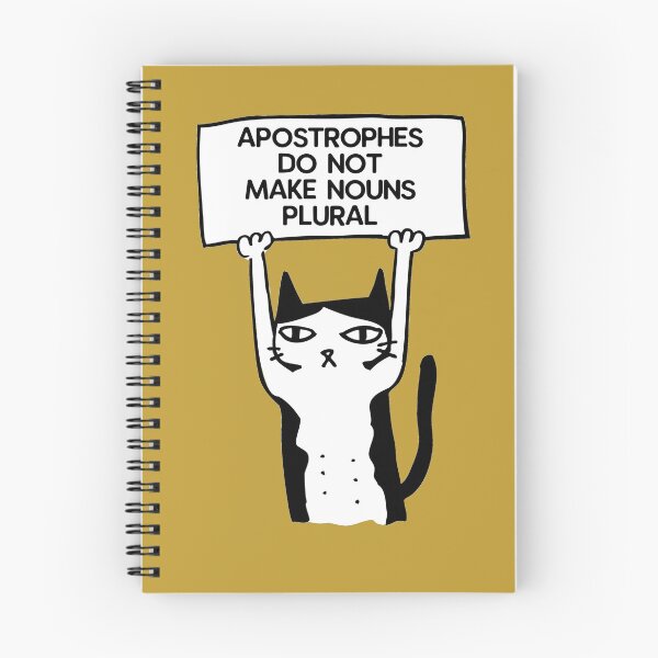 Item preview, Apostrophes do not make nouns plural cat gold beige designed and sold by GrammarDance.
