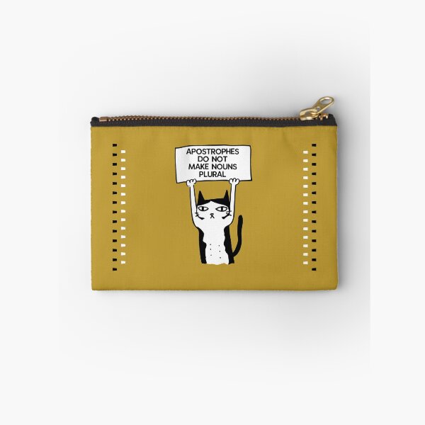 Item preview, Apostrophes do not make nouns plural cat gold beige designed and sold by GrammarDance.